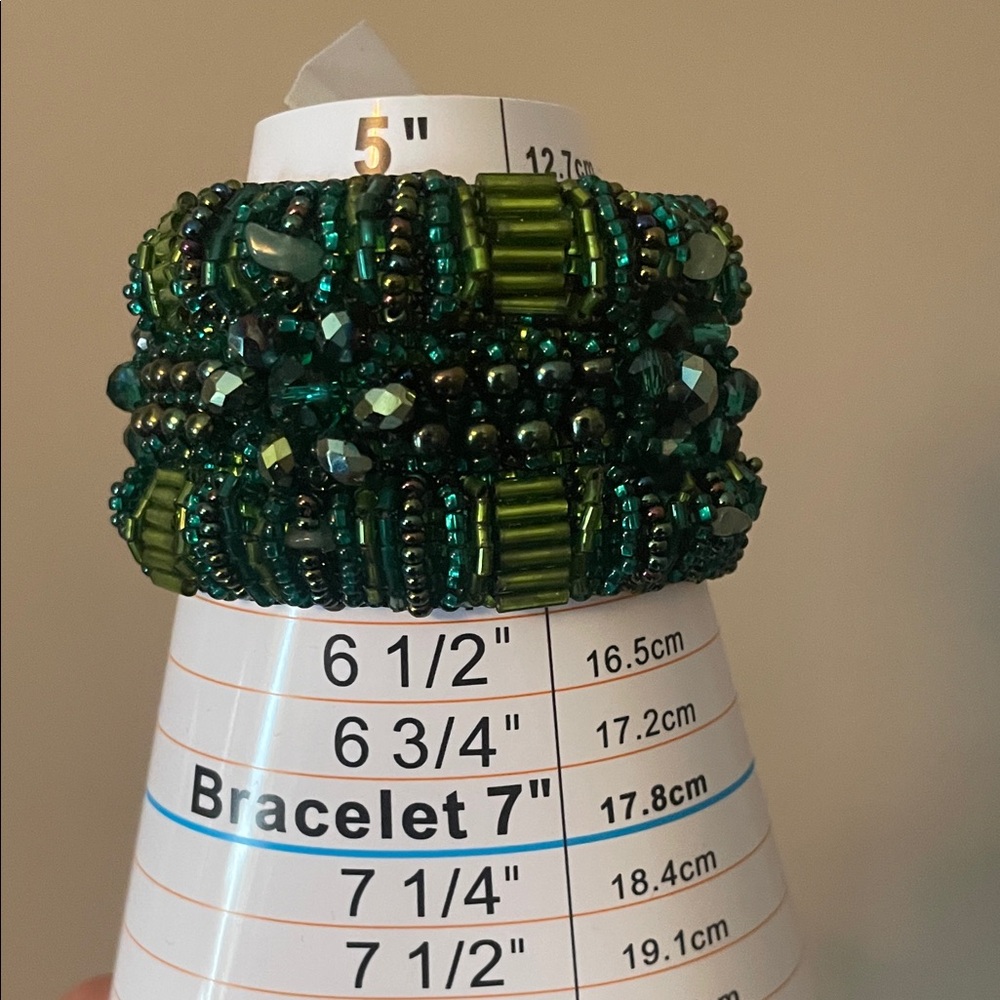 Green Beaded Bracelet